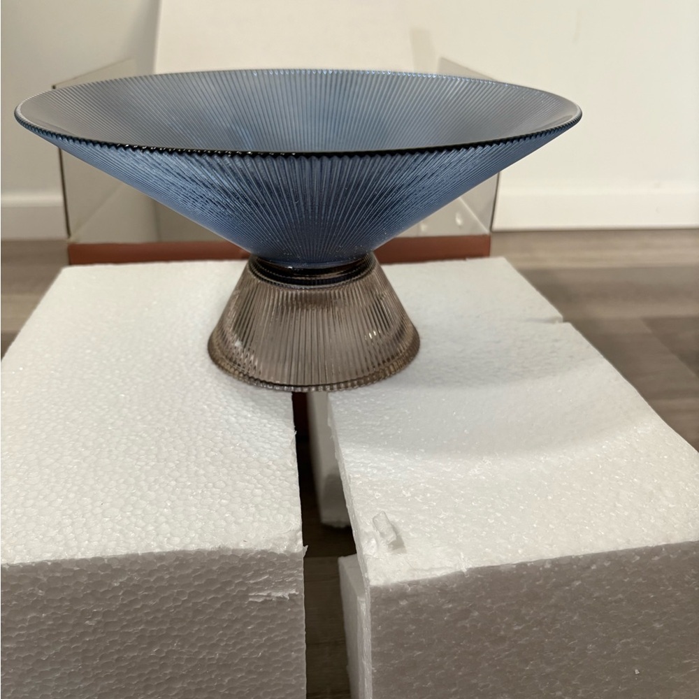 Springbow Blue and Brown Decorative Glass Bowl